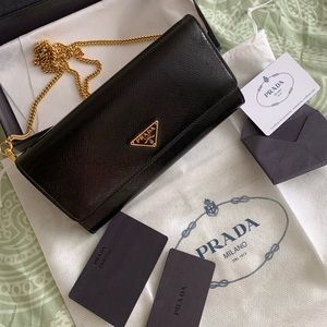 Black Prada Wallet